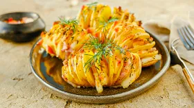 Картошка-гармошка с салом