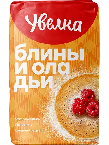 УВЕЛКА Мука пш д/блинов и оладий 1кг бум/уп (Злак КХП):5