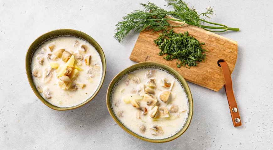 Грибной суп со сливками