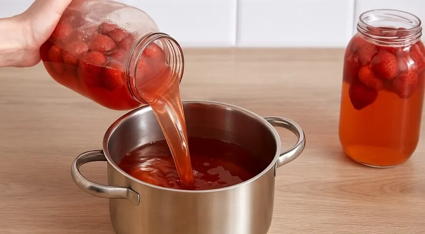 Компот из клубники без стерилизации