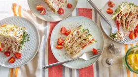 Кабачковый торт с курицей