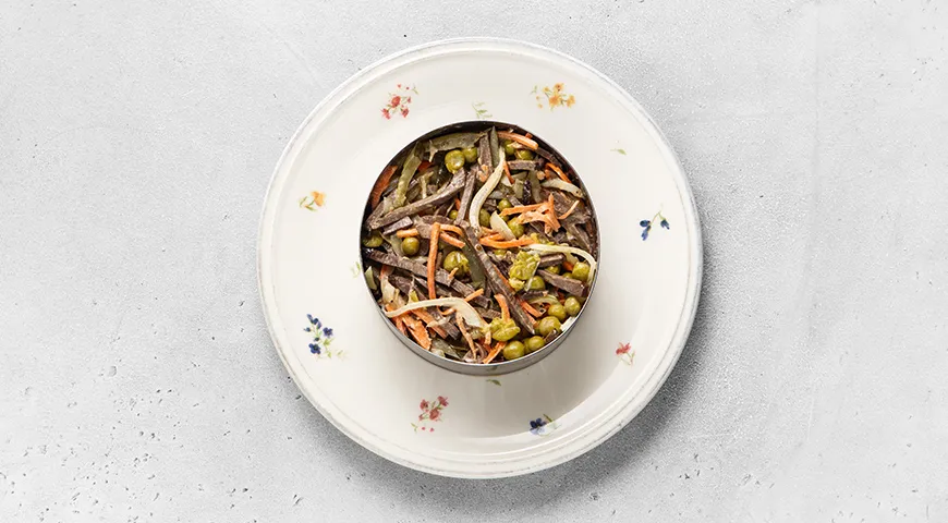 Салат из говяжьего сердца