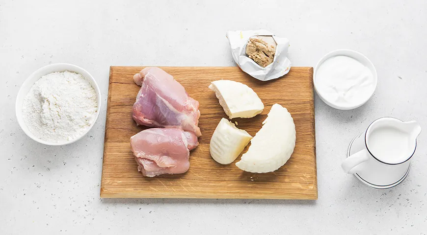 Осетинский пирог с курицей и сыром