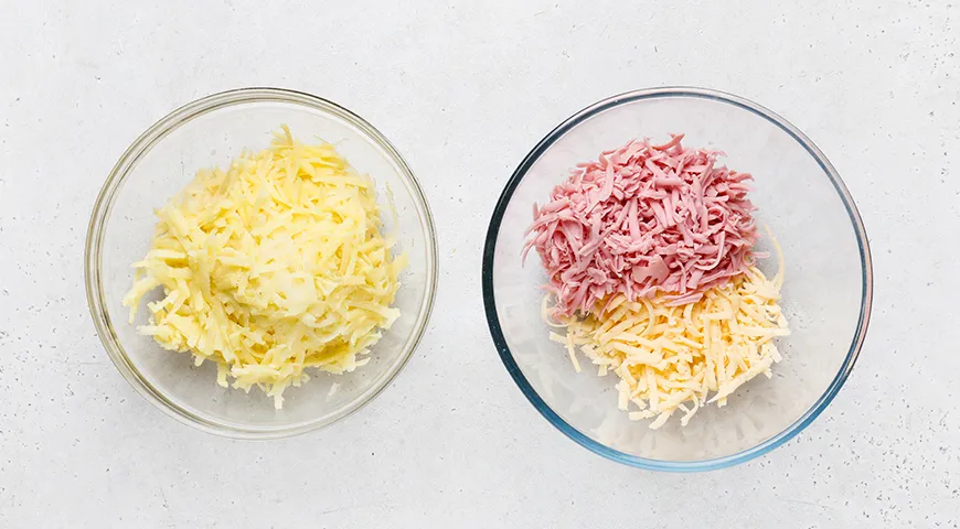 Драники с сыром и колбасой