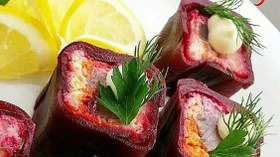 Сельдь под шубой в виде ролла