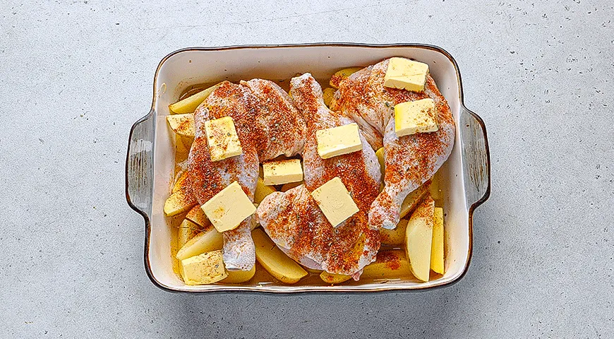 Куриные ножки с картофелем в пиве