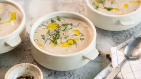 Сырный крем-суп с шампиньонами