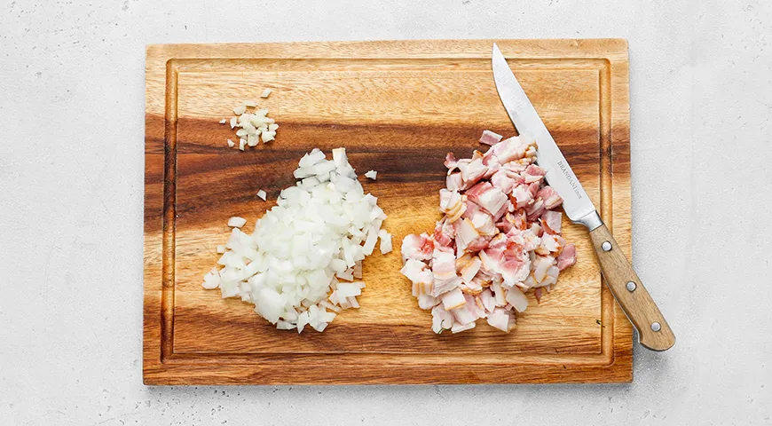 Сырный крем-суп с беконом