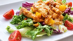 Теплый мексиканский салат с курицей