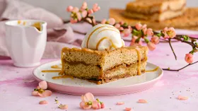 Блонди с соленой карамелью и мороженым