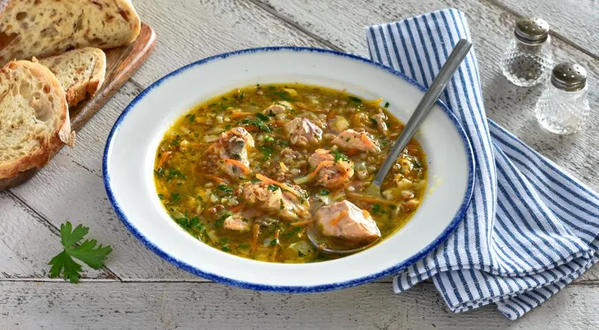 Рыбный суп с гречкой, пошаговый рецепт с фото на ккал