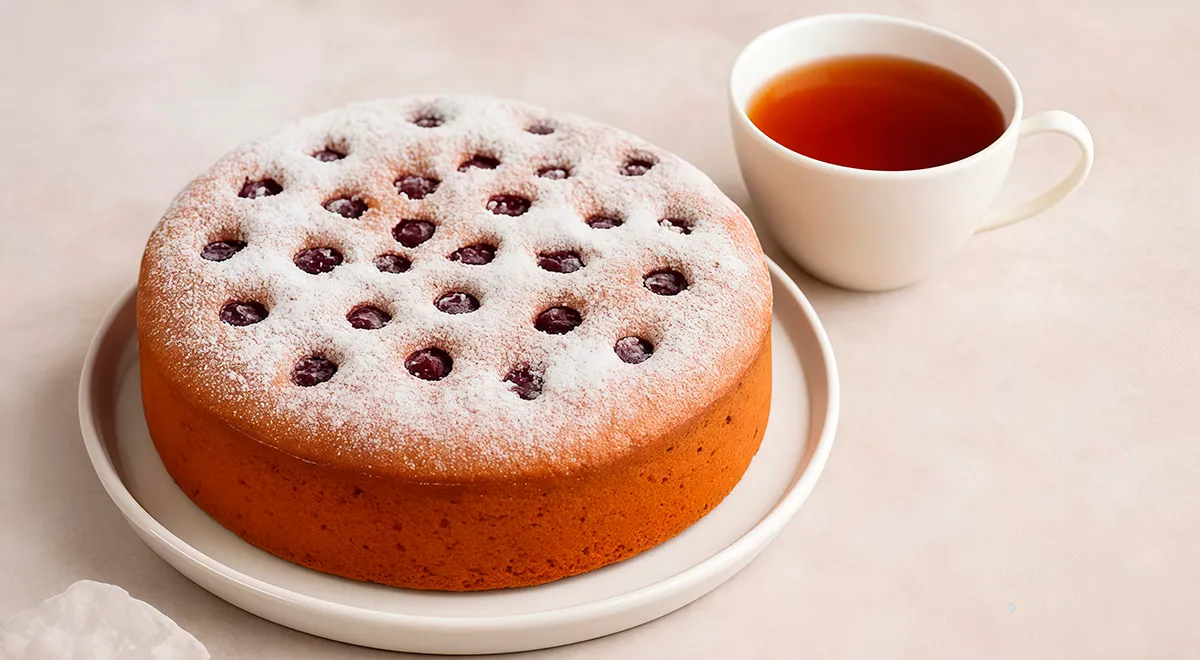 Пирог с вишней в мультиварке