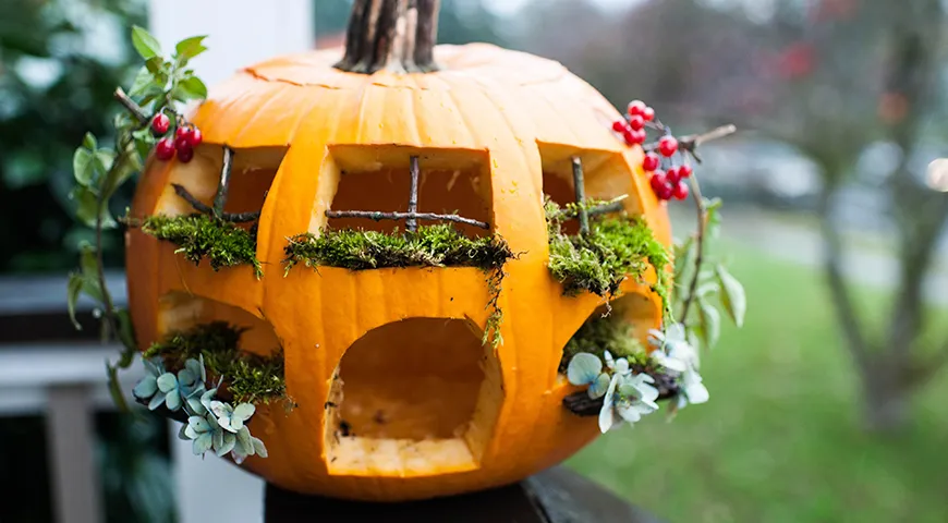 Домик из тыквы