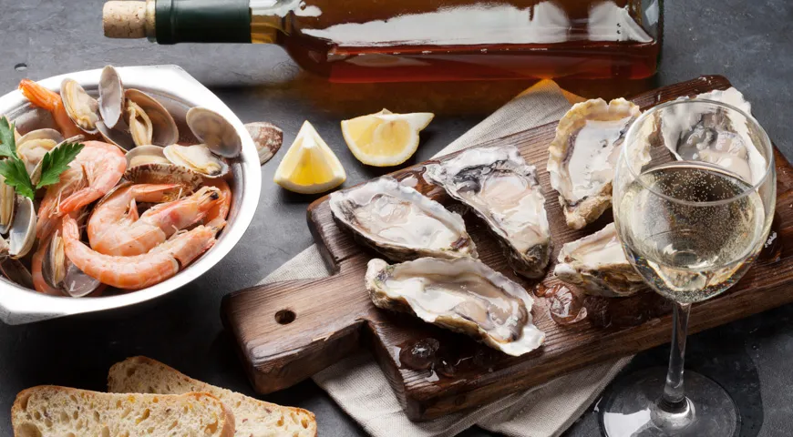 Вино и морепродукты