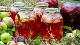 Компот из яблок и брусники на зиму