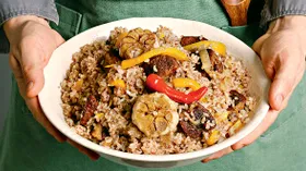 Плов с чесноком