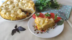 Пирог с кабачками и цветной капустой