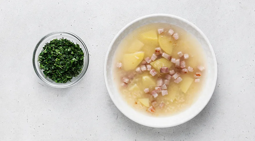 Полевой суп с пшеном