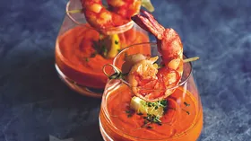 Рецепты с овощами, соусами и королевскими креветками