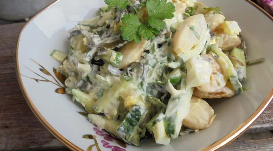 Готовим салат с морской капустой и фасолью лима