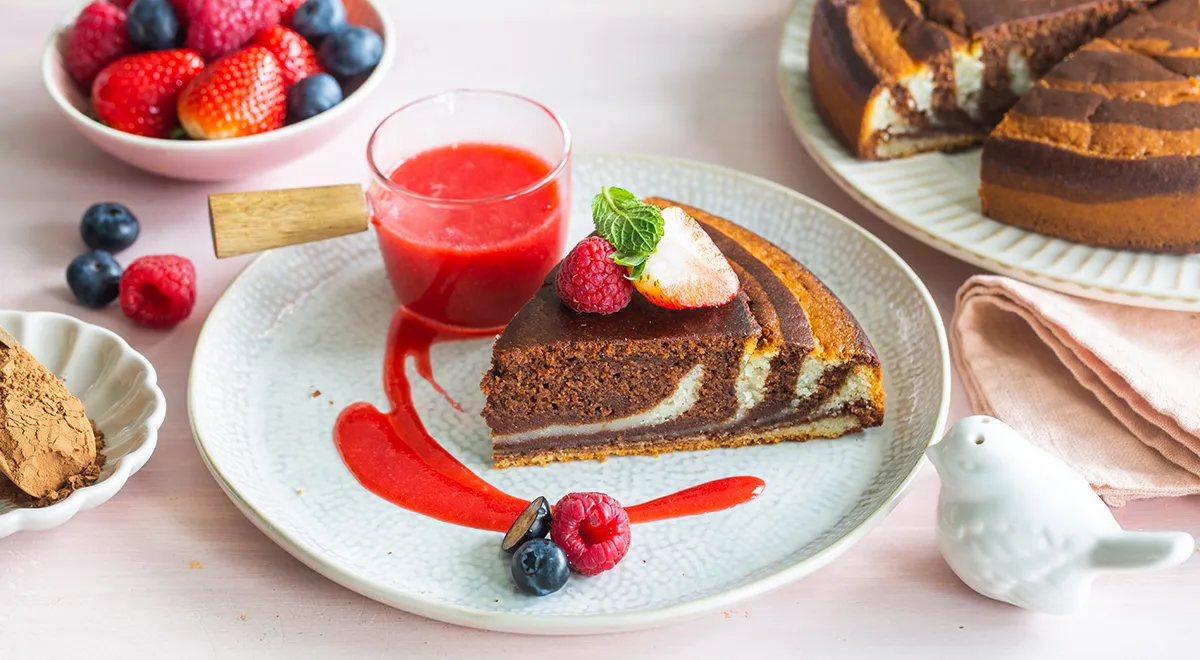 Манник «Зебра» на кефире без яиц