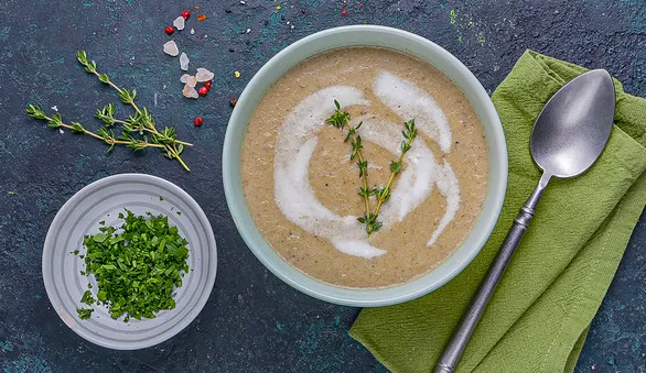 Грибной крем-суп на кокосовом молоке