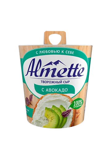 ALMETTE Сыр творожный с авокадо 63% 150г пл/ст