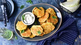 Оладьи с чесноком