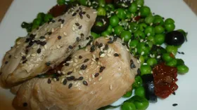 Рецепты на ужин с кунжутом и горохом