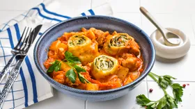 Штрудли с картофелем и курицей
