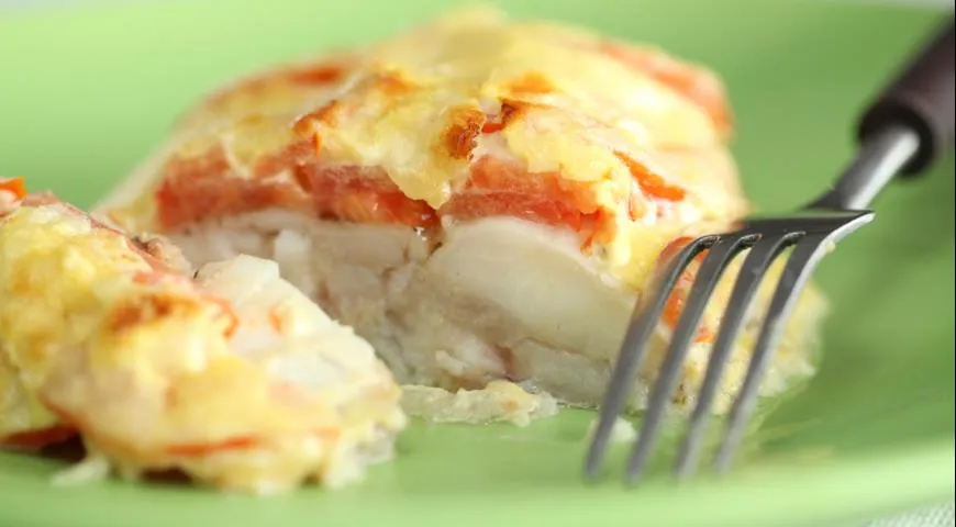 Рыба под сырно-горчичным соусом