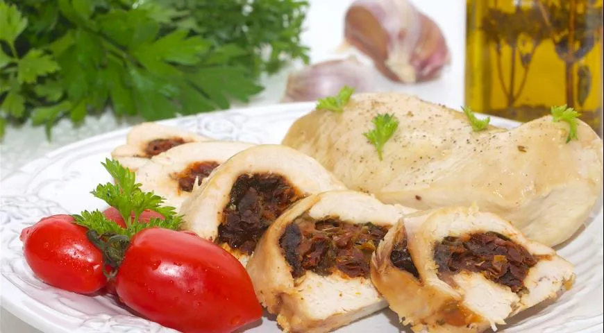 Рецепт фаршированной куриной грудки на пару