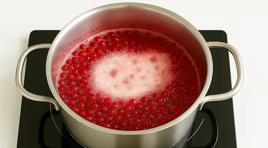 Желе-пятиминутка из красной смородины