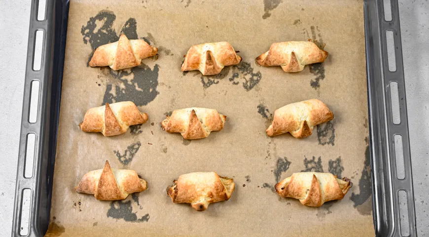 Творожные рогалики с яблоками