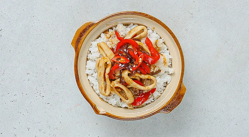 Стир-фрай с кальмаром