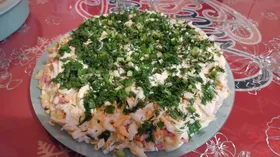 Салат с грудинкой