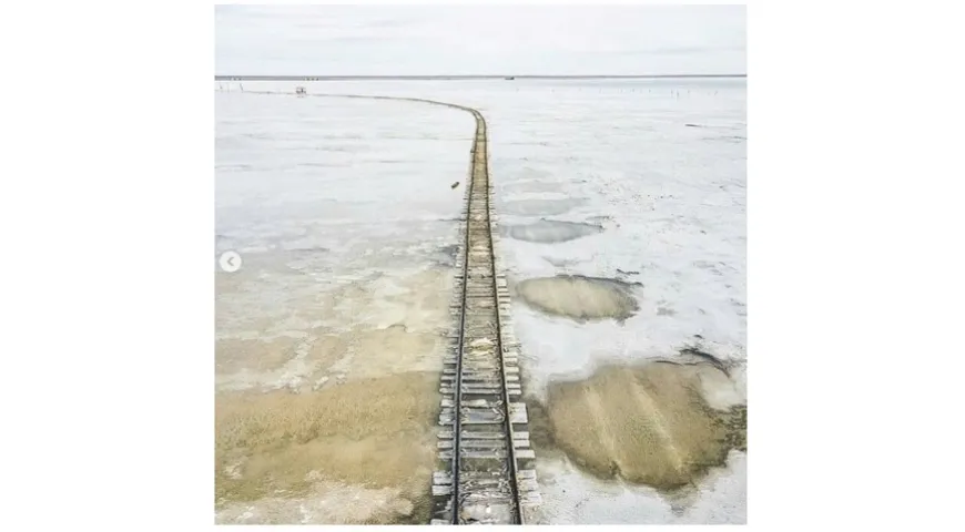 Озеро Баскунчак – удивительное солевое месторождением, которое ещё называют Мёртвым озером. В нём содержание соли:  370 г на литр воды! Астраханская область когда-то была дном древнего океана и получила в наследство колоссальные залежи соли. Да, более 90% российской соли начинает свой путь именно здесь.