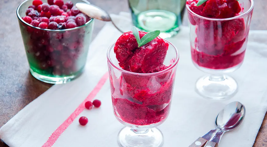 Клюквенный сорбет