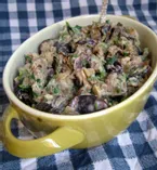 Салат из баклажанов в овечьем йогурте