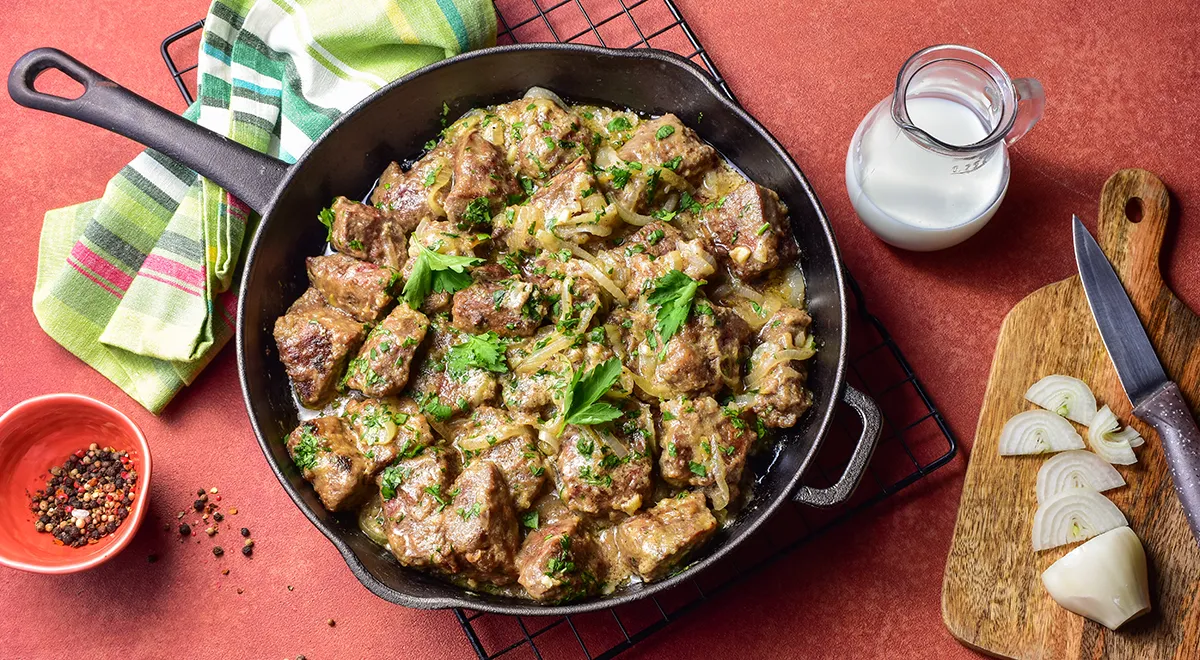 Рецепт свиной печени в молоке