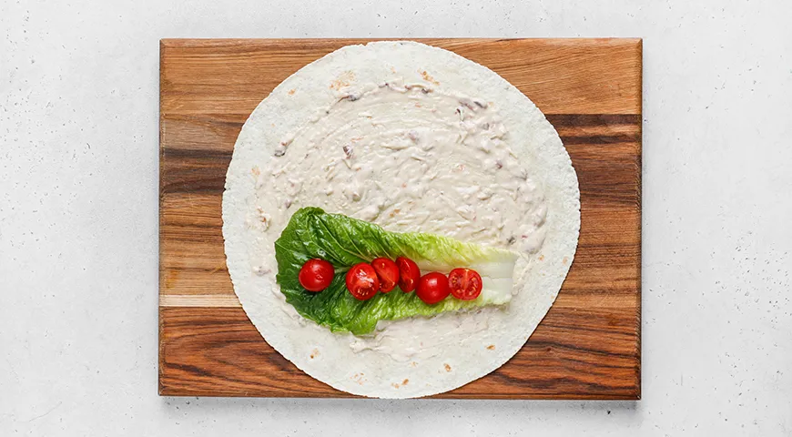 Цезарь-ролл с креветками