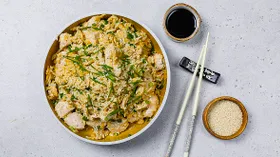 Жареный рис с курицей в аэрогриле