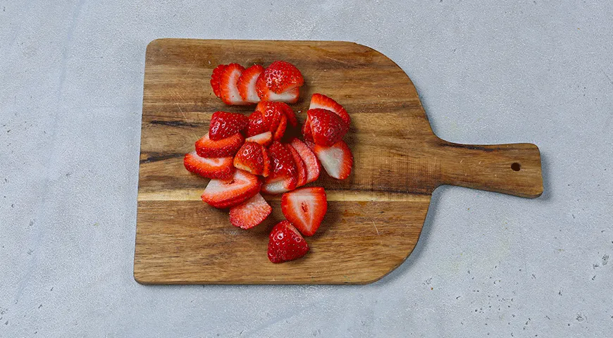 Тост-чизкейк с клубникой