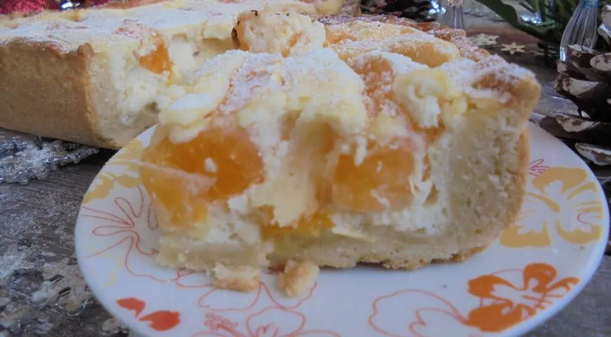 Готвоим творожный пирог с мандаринами
