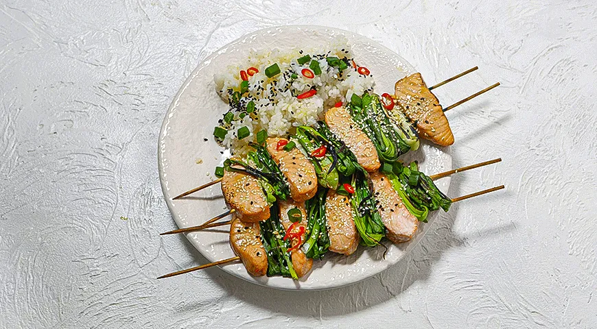 Якитори из лосося