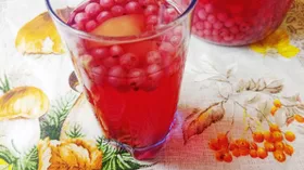Компот из красной смородины и яблок