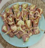 Праздничные рулетики из ветчины