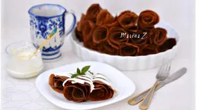 Тоненькие шоколадные блинчики