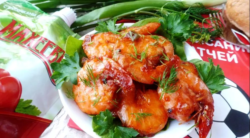 Жареные креветки к пиву