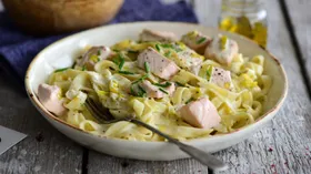 Рецепты с овощами, лососем и вином белым